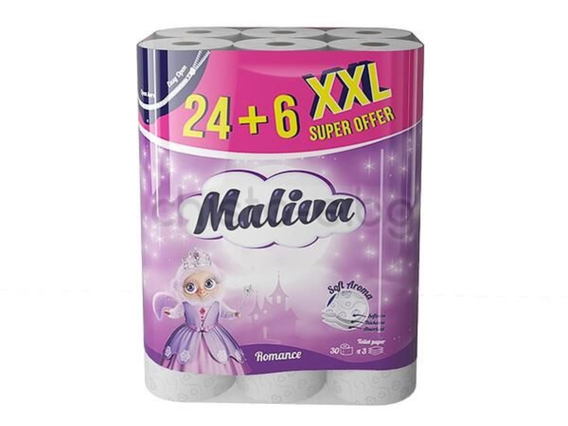 MALIVA ROMANCE ТОАЛЕТНА ХАРТИЯ 24+6 бр.