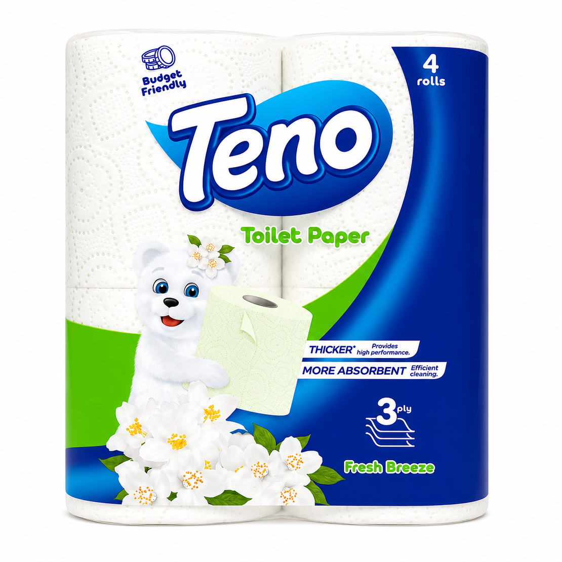 TENO FRESH BREEZE ТОАЛЕТНА ХАРТИЯ 4 бр. / опак.