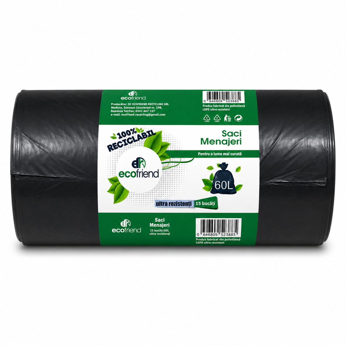 SC ECOFRIEND ТОРБИ ЗА СМЕТ 60 л. 15 бр. / опак.