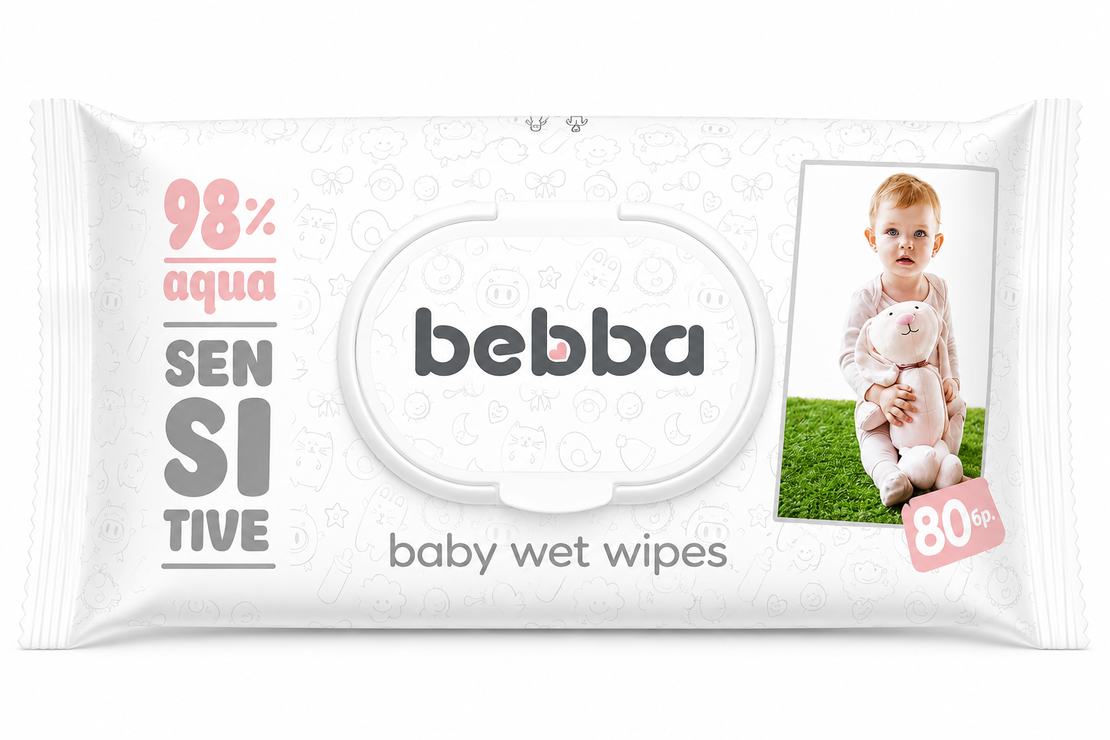 SILKLINE BEBBA SENSITIVE МОКРИ КЪРПИ 80 бр. / опак.
