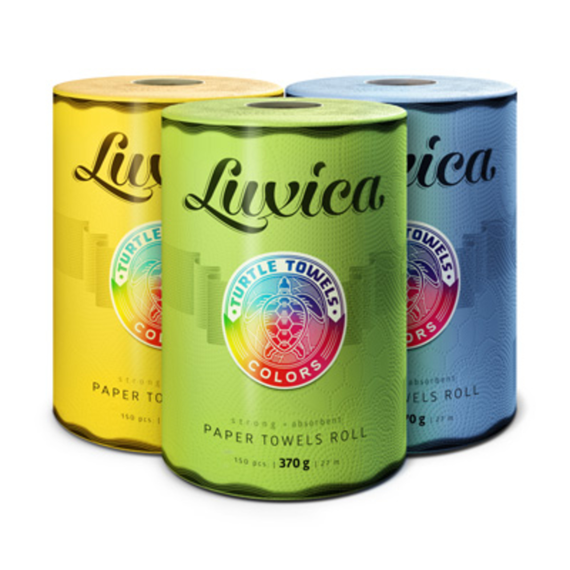 LUXICA КУХНЕНСКА ХАРТИЯ 3 пласта 370 гр./разл. цветове
