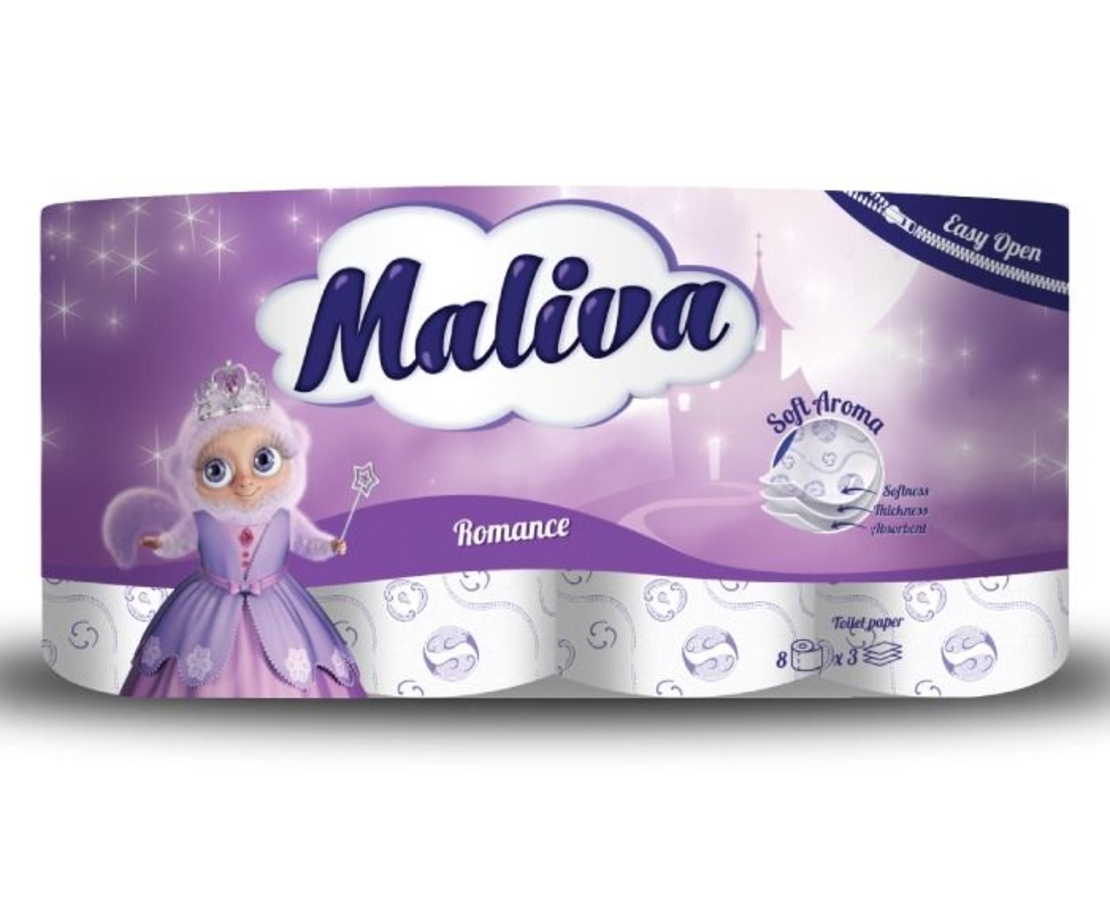 MALIVA ROMANCE ТОАЛЕТНА ХАРТИЯ 8 бр.