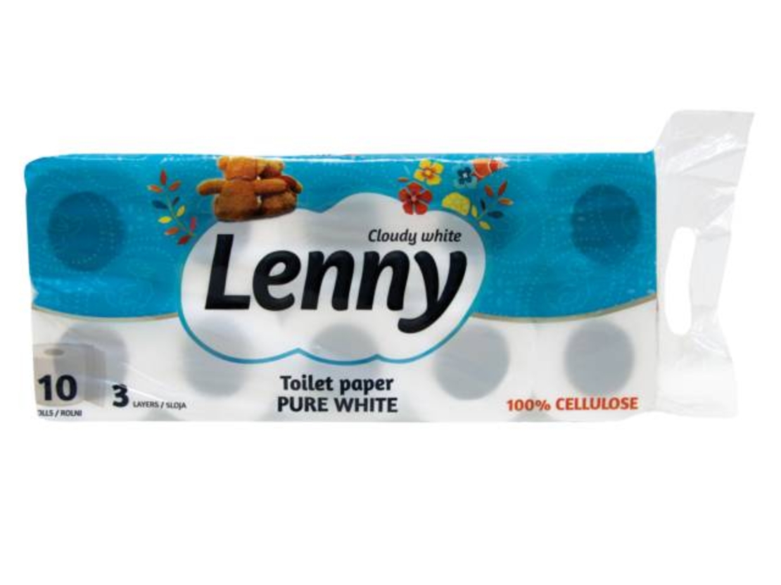 LENNY PURE WHITE ТОАЛЕТНА ХАРТИЯ 3 пласта 10 бр.