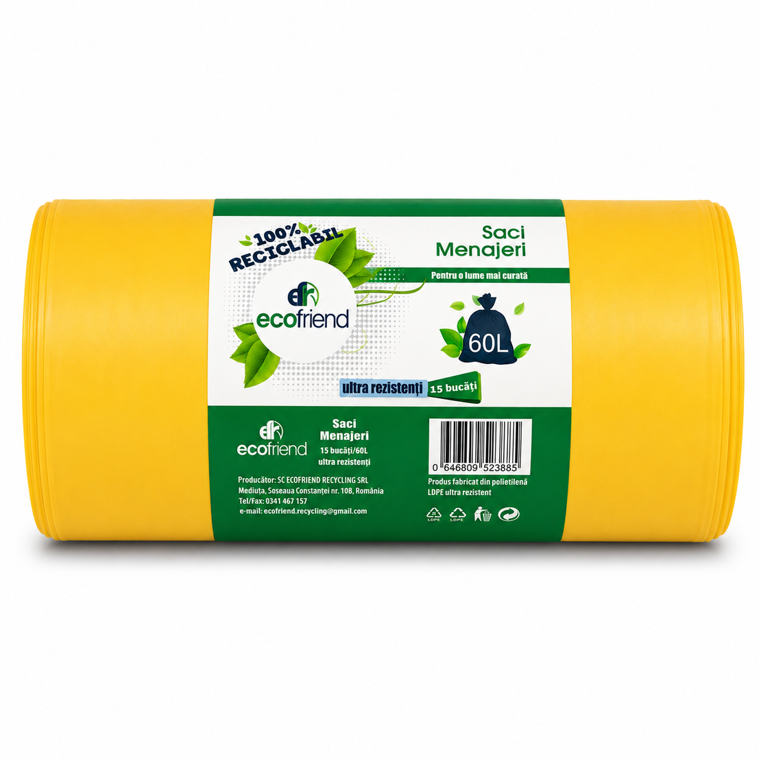 SC ECOFRIEND ТОРБИ ЗА СМЕТ 60 л. 15 бр. / опак.