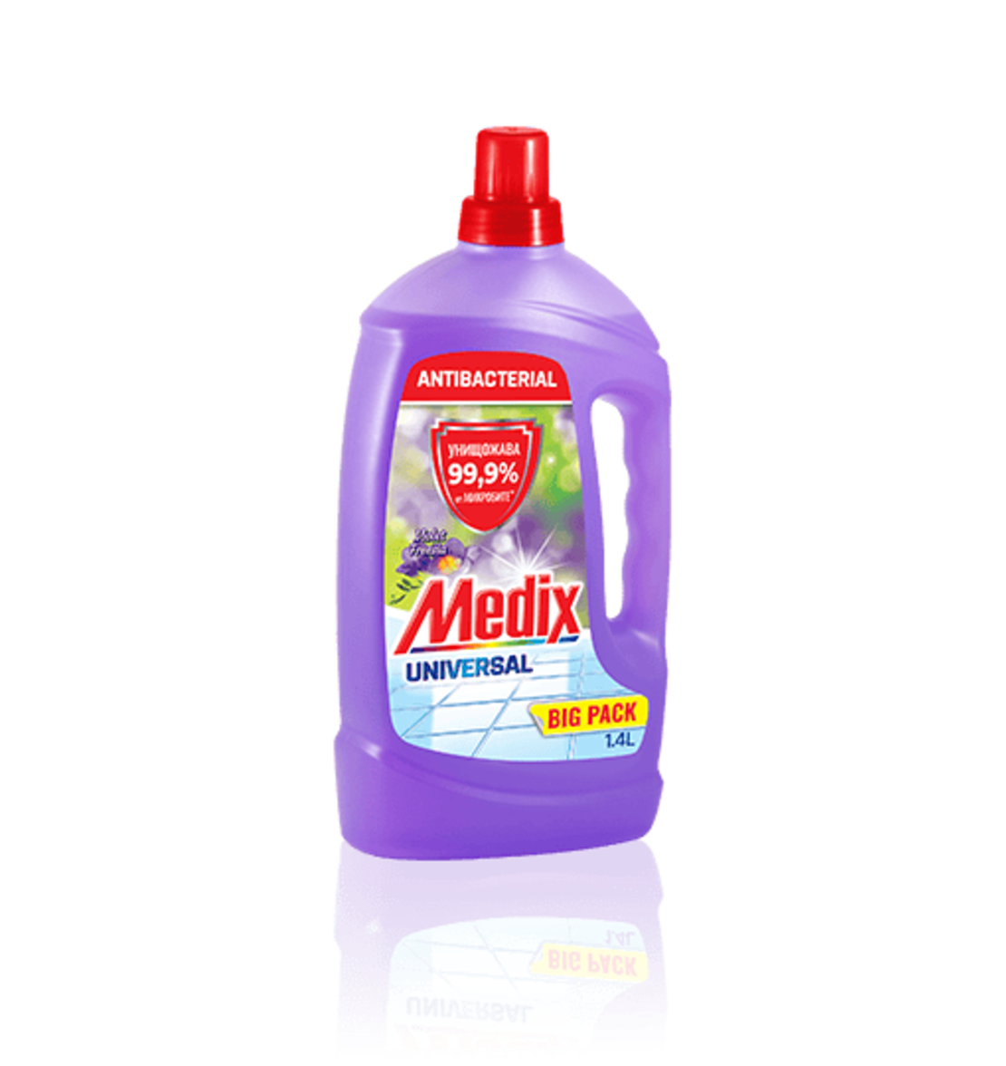 MEDIX UNIVERSAL ANTIBACTERIAL VIOLET FREZIA ПРЕПАРАТ ЗА ПОЧИСТВАНЕ НА ПОД 1400 мл.