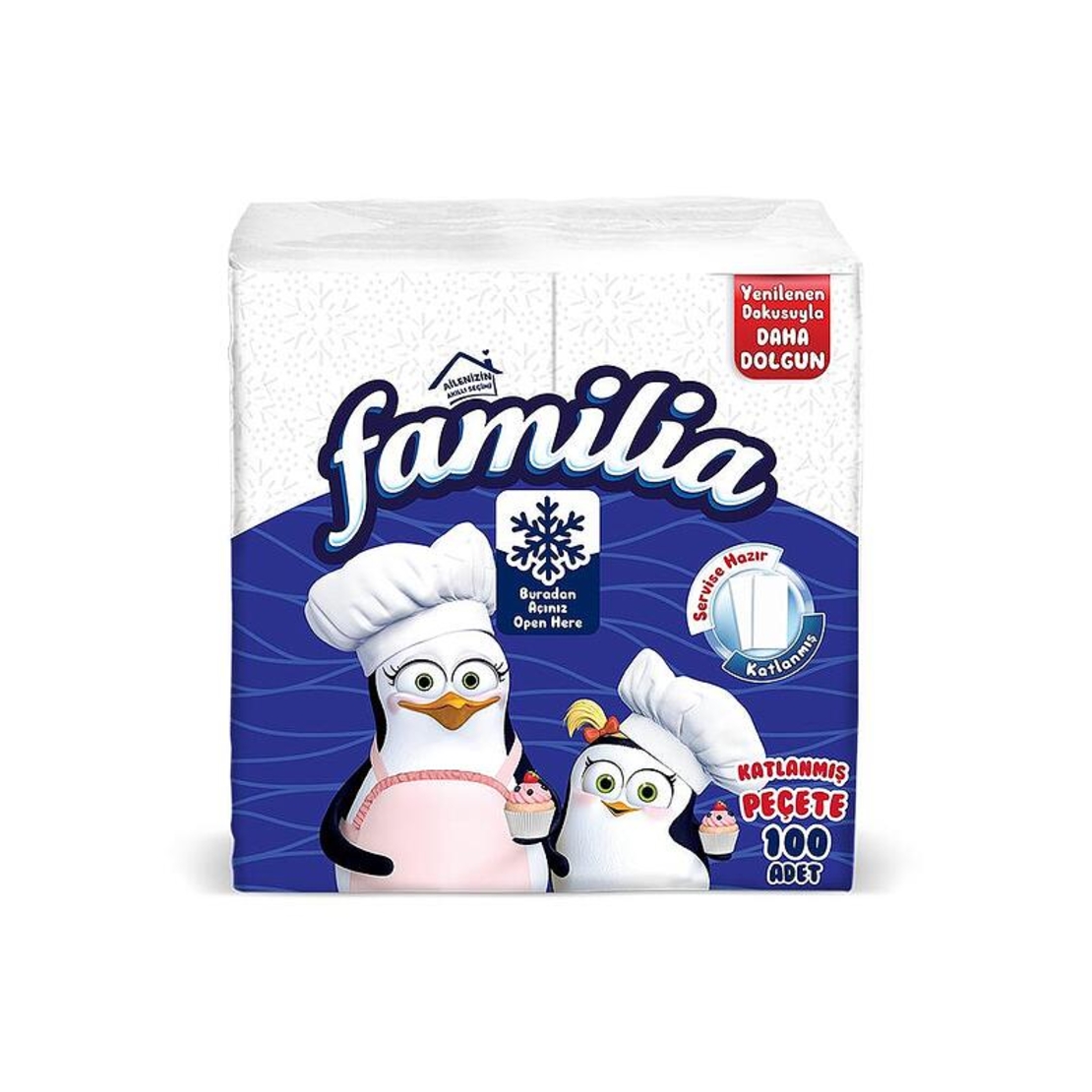 FAMILIA САЛФЕТКИ СГЪНАТИ 100 бр.