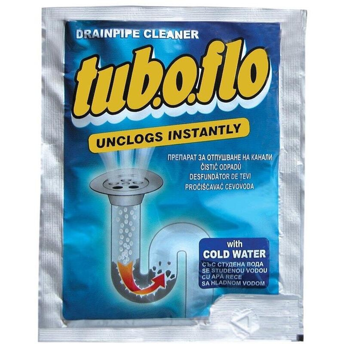 TUB.O.FLO ПРЕПАРАТ ЗА ОТПУШВАНЕ НА КАНАЛИ СТУДЕНА ВОДА 60гр.