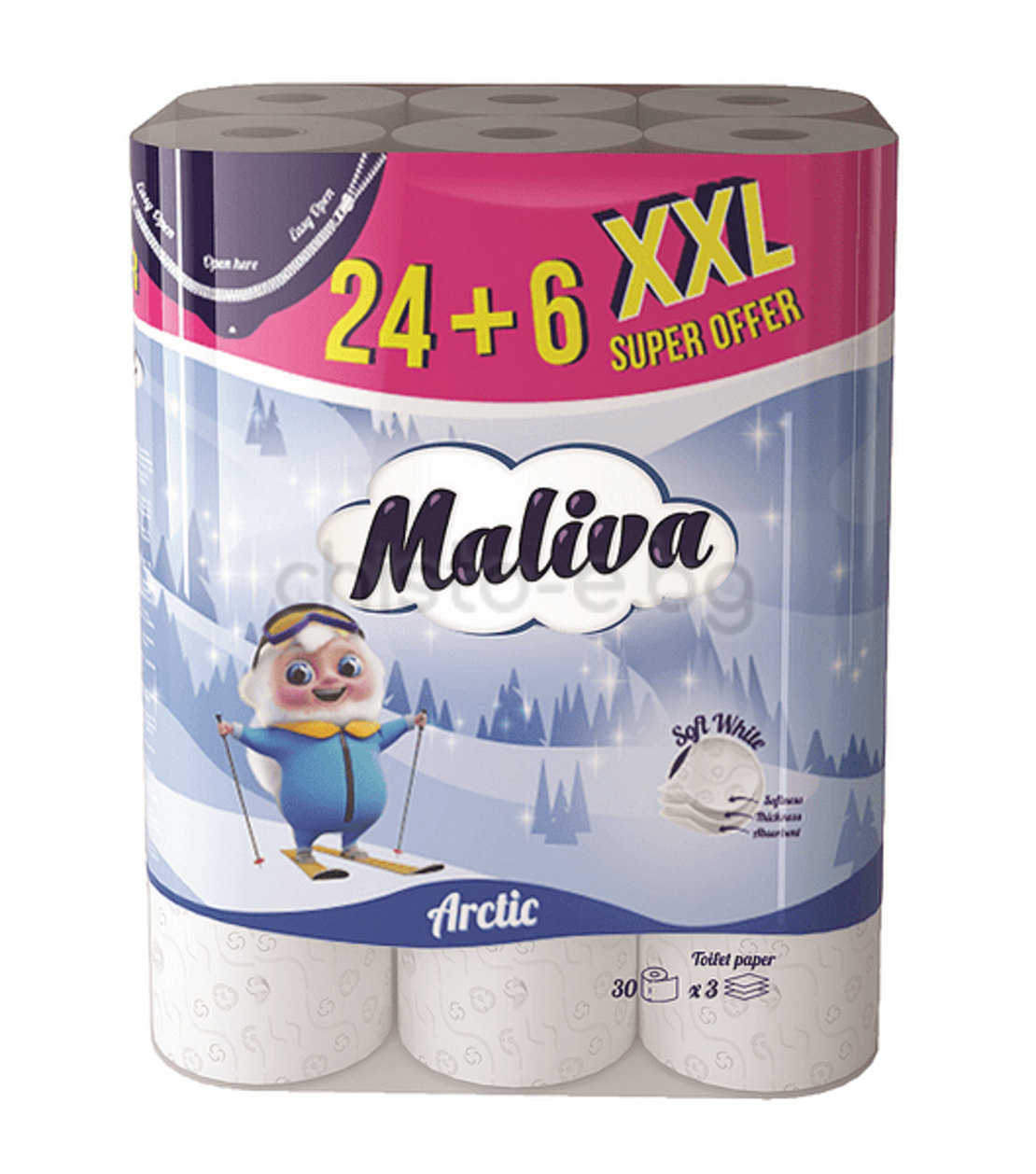 MALIVA ARTIC ТОАЛЕТНА ХАРТИЯ 24+6 бр.