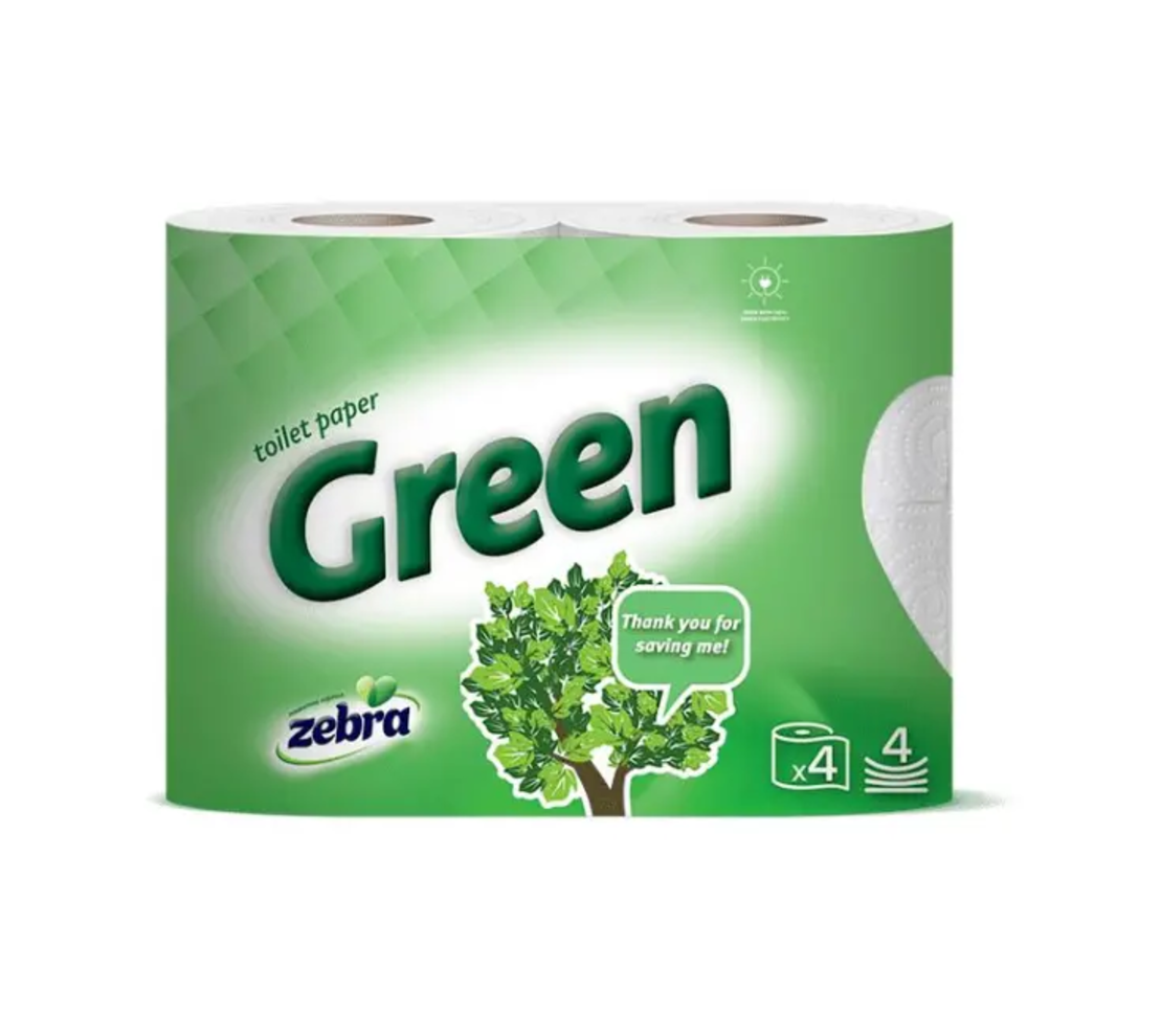 ZEBRA  ECO GREEN ТОАЛЕТНА ХАРТИЯ  4 бр.