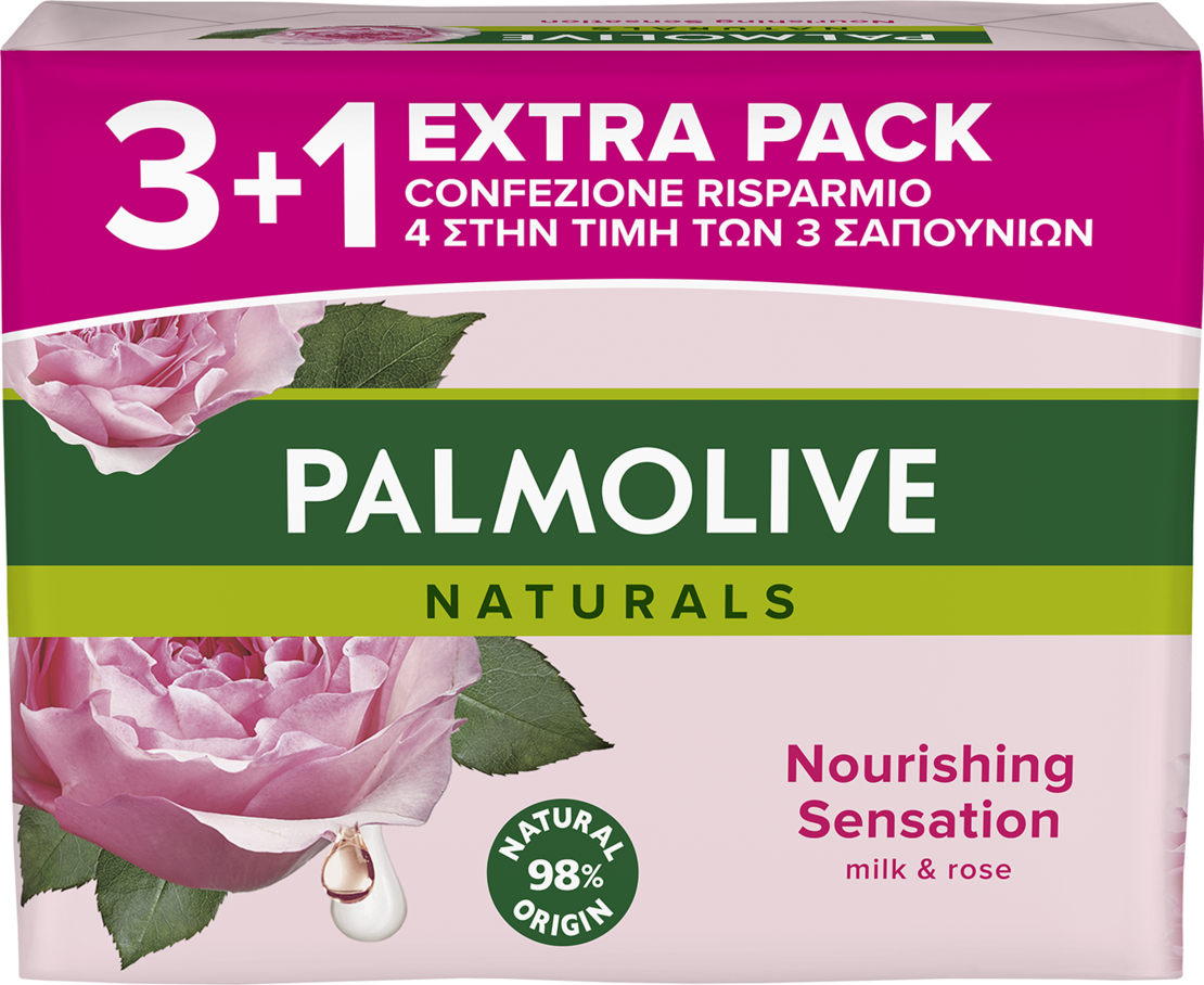 PALMOLIVE MILK AND ROSE САПУН 3+1 x 90 гр.