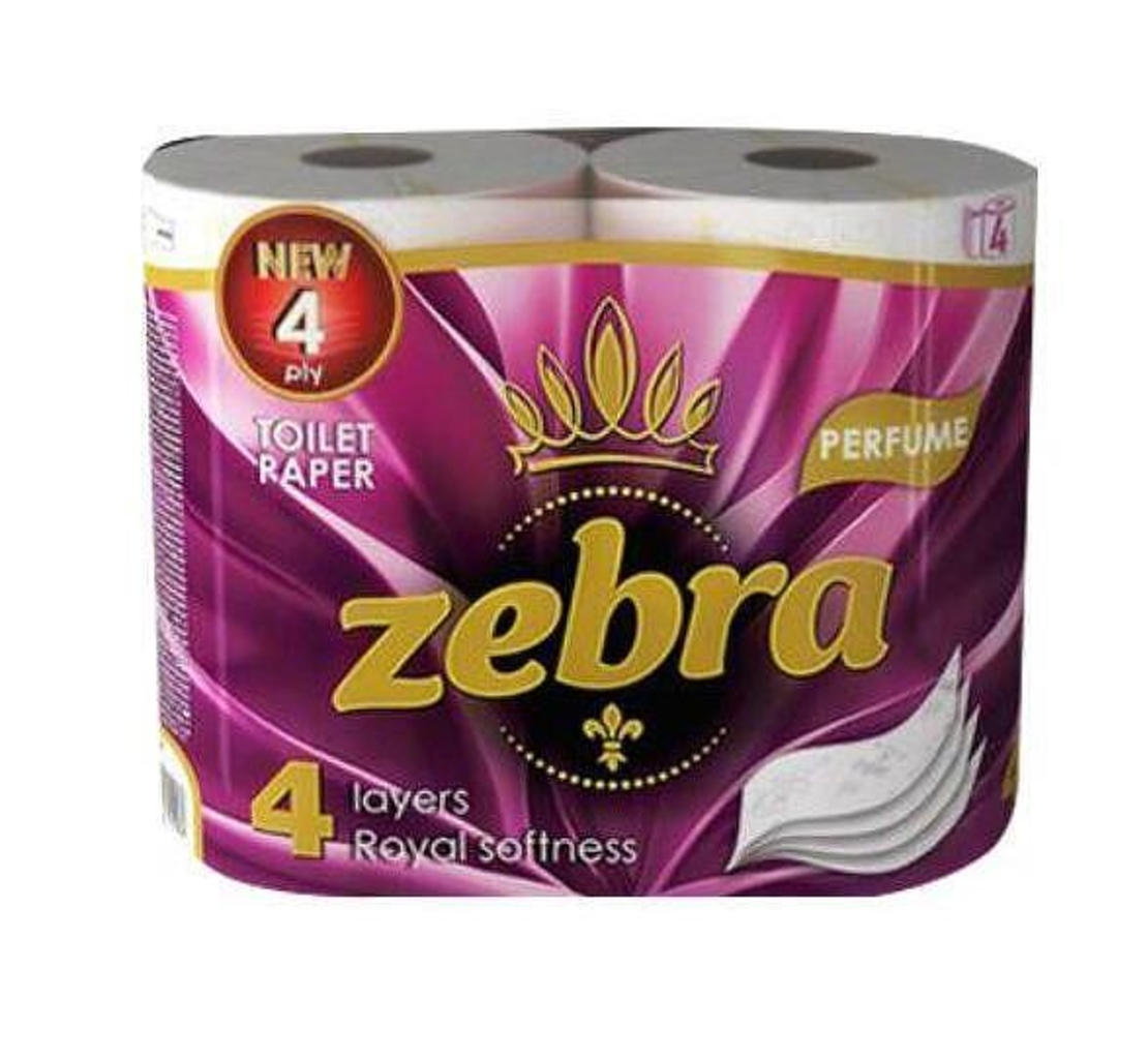 ZEBRA PARFUME ТОАЛЕТНА ХАРТИЯ 4 бр.