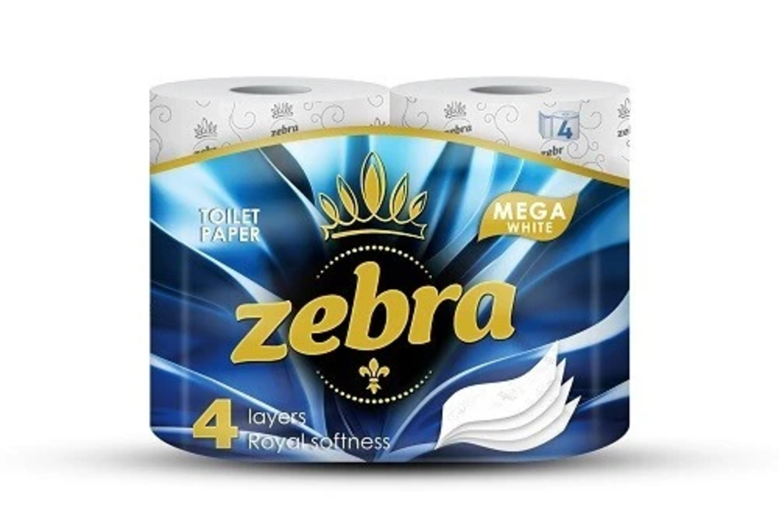ZEBRA WHITE ТОАЛЕТНА ХАРТИЯ  4 бр.