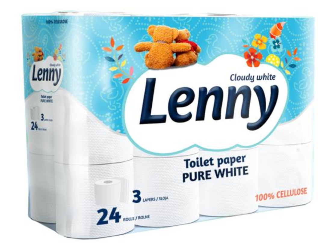 LENNY PURE WHITE ТОАЛЕТНА ХАРТИЯ 3 пласта 24 бр.