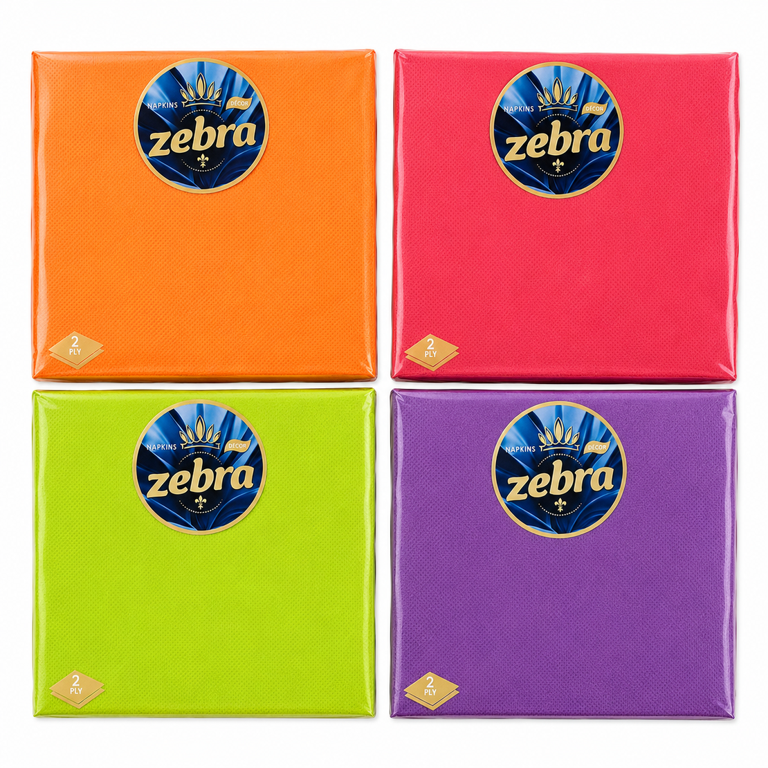 ZEBRA DELUX ЦВЕТНИ САЛФЕТКИ 35 бр. /опак.