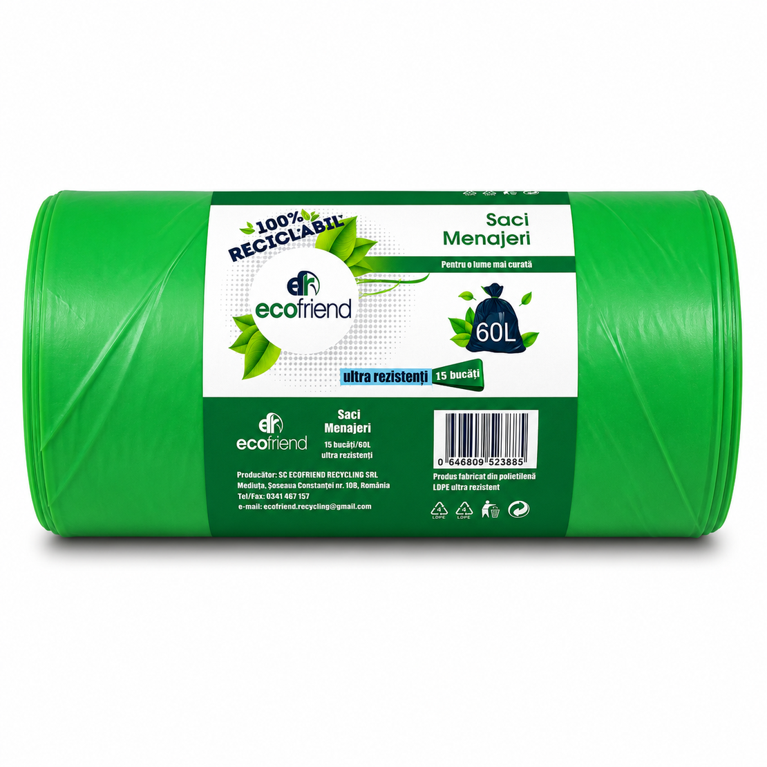 SC ECOFRIEND ТОРБИ ЗА СМЕТ 60 л. 15 бр. / опак.
