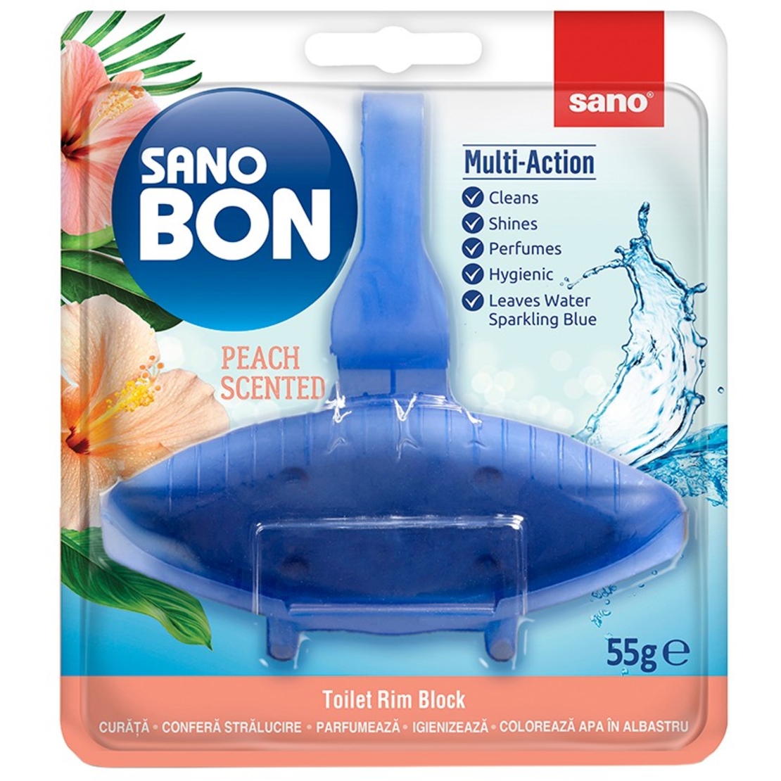 SANO BON PEACH SCENTED WC БЛОКЧЕ