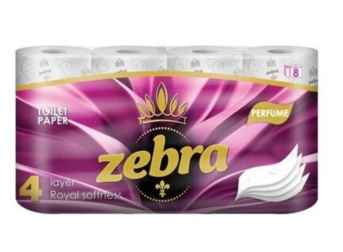 ZEBRA PARFUME ТОАЛЕТНА ХАРТИЯ  8бр.