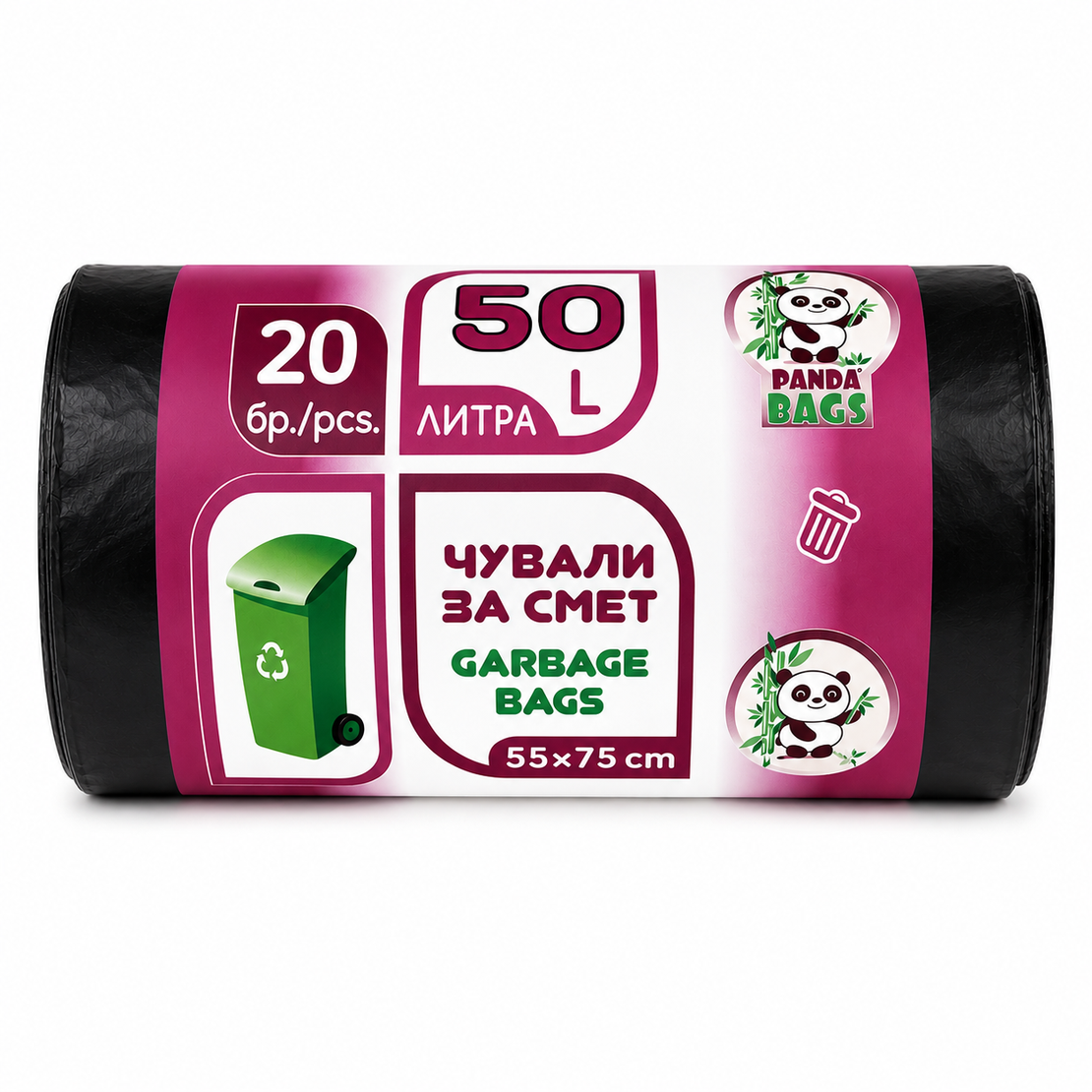 PANDA ТОРБИ ЗА СМЕТ 50 л. 20 бр. /опак.