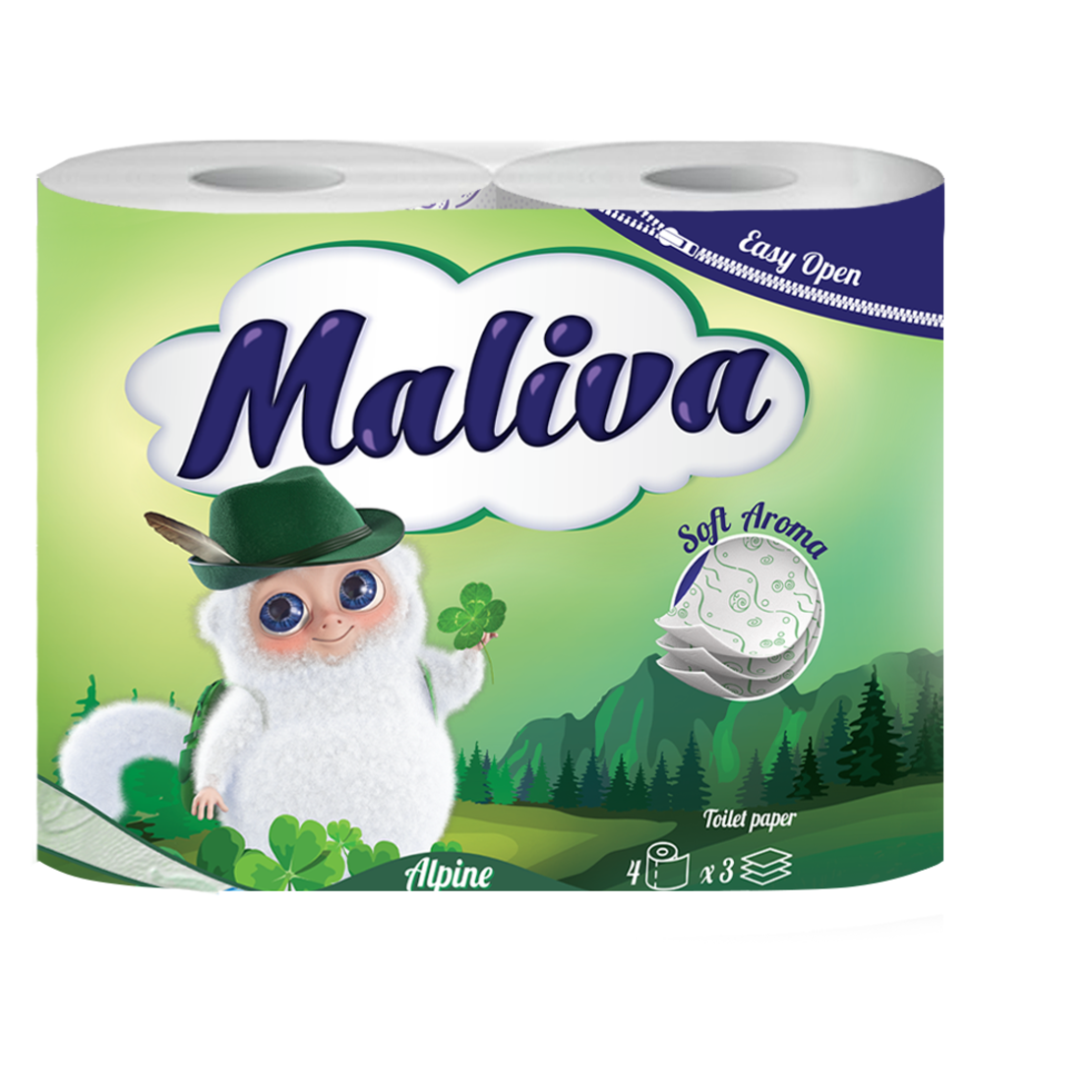MALIVA ALPINE ТОАЛЕТНА ХАРТИЯ 4 бр.