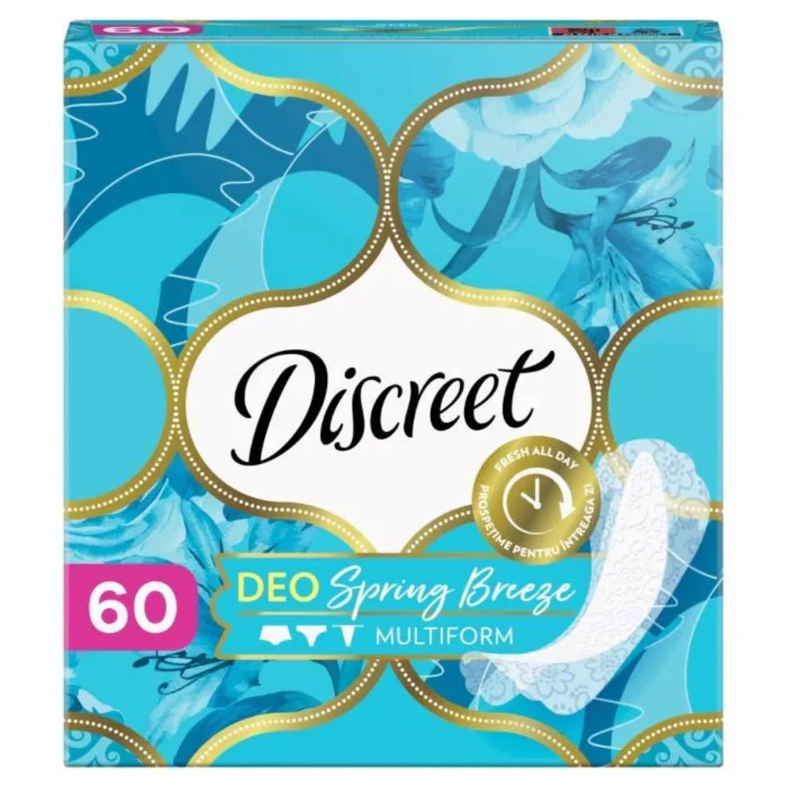DISCREET DEO SPRING  BREEZE MULTIFORM ДАМСКИ ПРЕВРЪЗКИ ЕЖЕДНЕВНИ 60 бр. / опак.