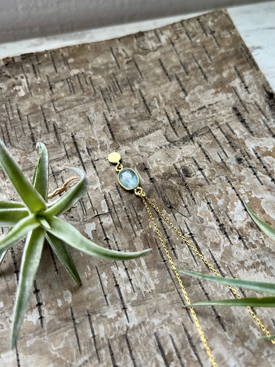 Aqua kynite necklace