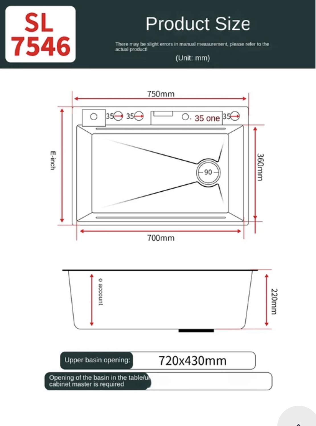 Новата мултифункционална кухненска мивкa 75x45x22