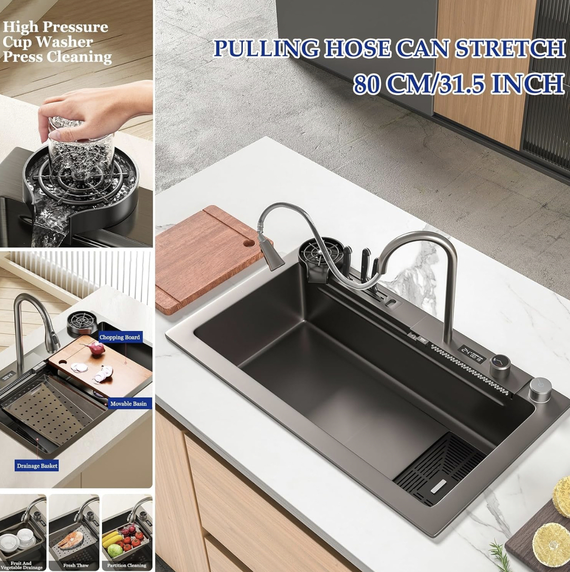 Mултифункционална кухненска мивкa 80x45x22