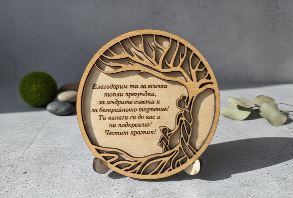 Плакет,, Преплетено дърво на живота