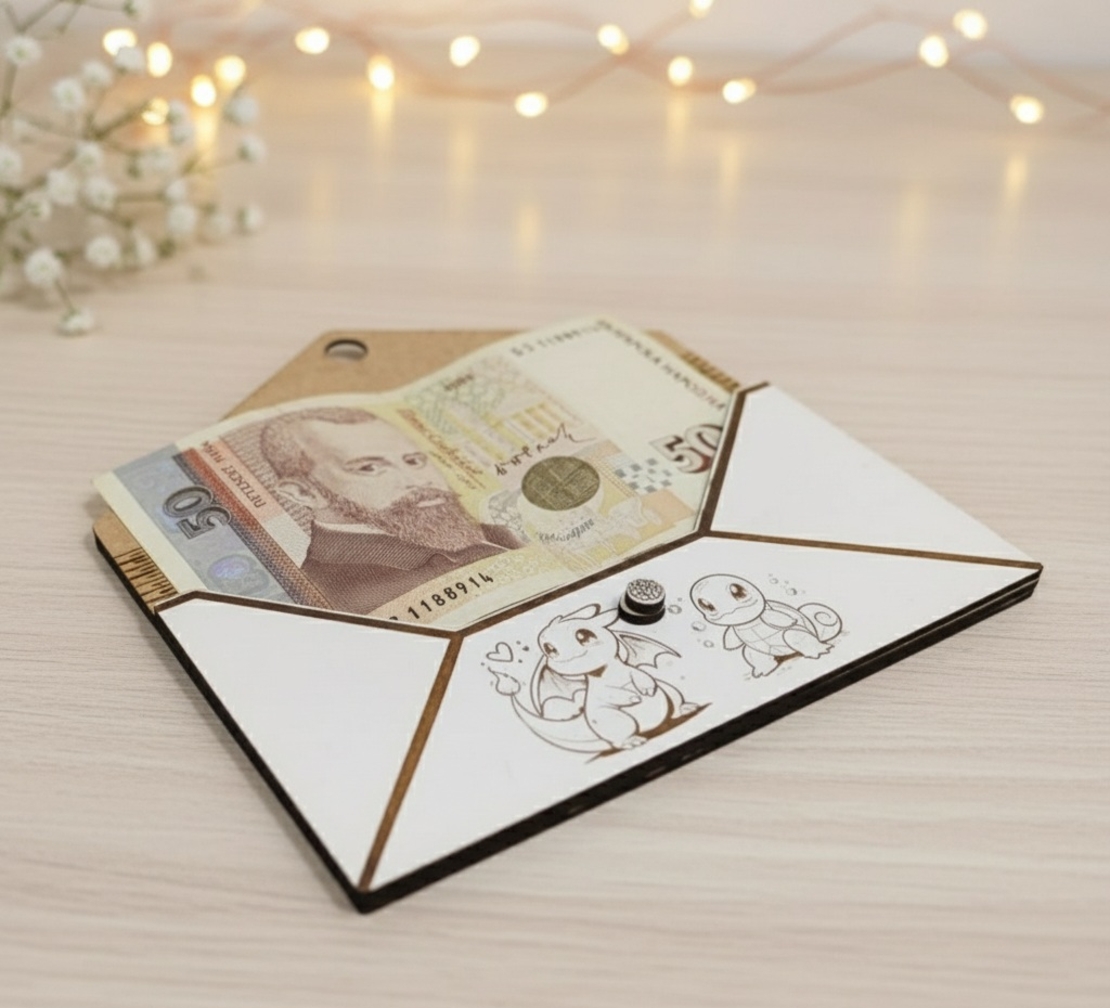 Дървена картичка,,Портмоне