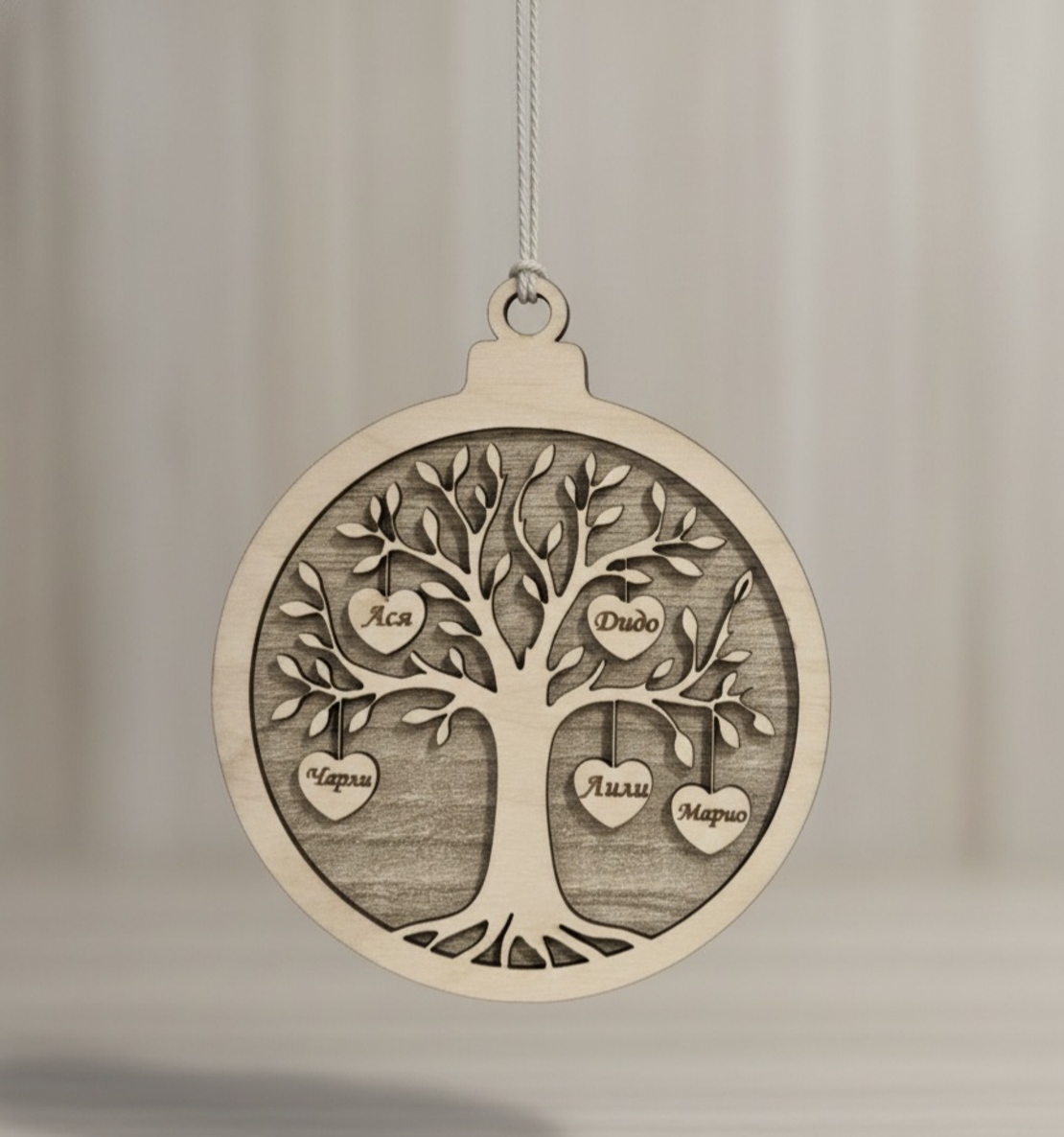 Персонализирана дървена украса,, Семейно дърво