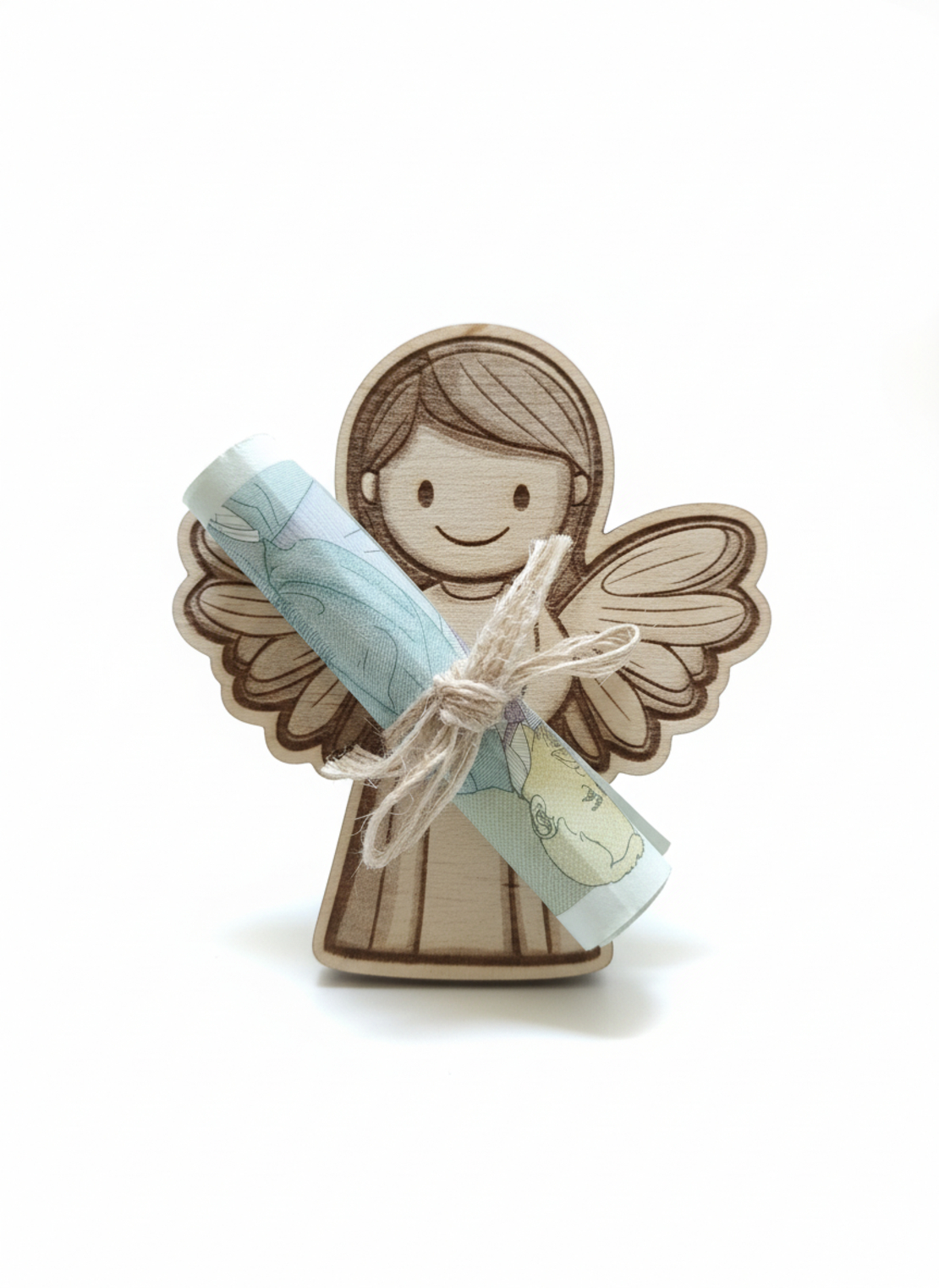 Картичка с ангелче за пари