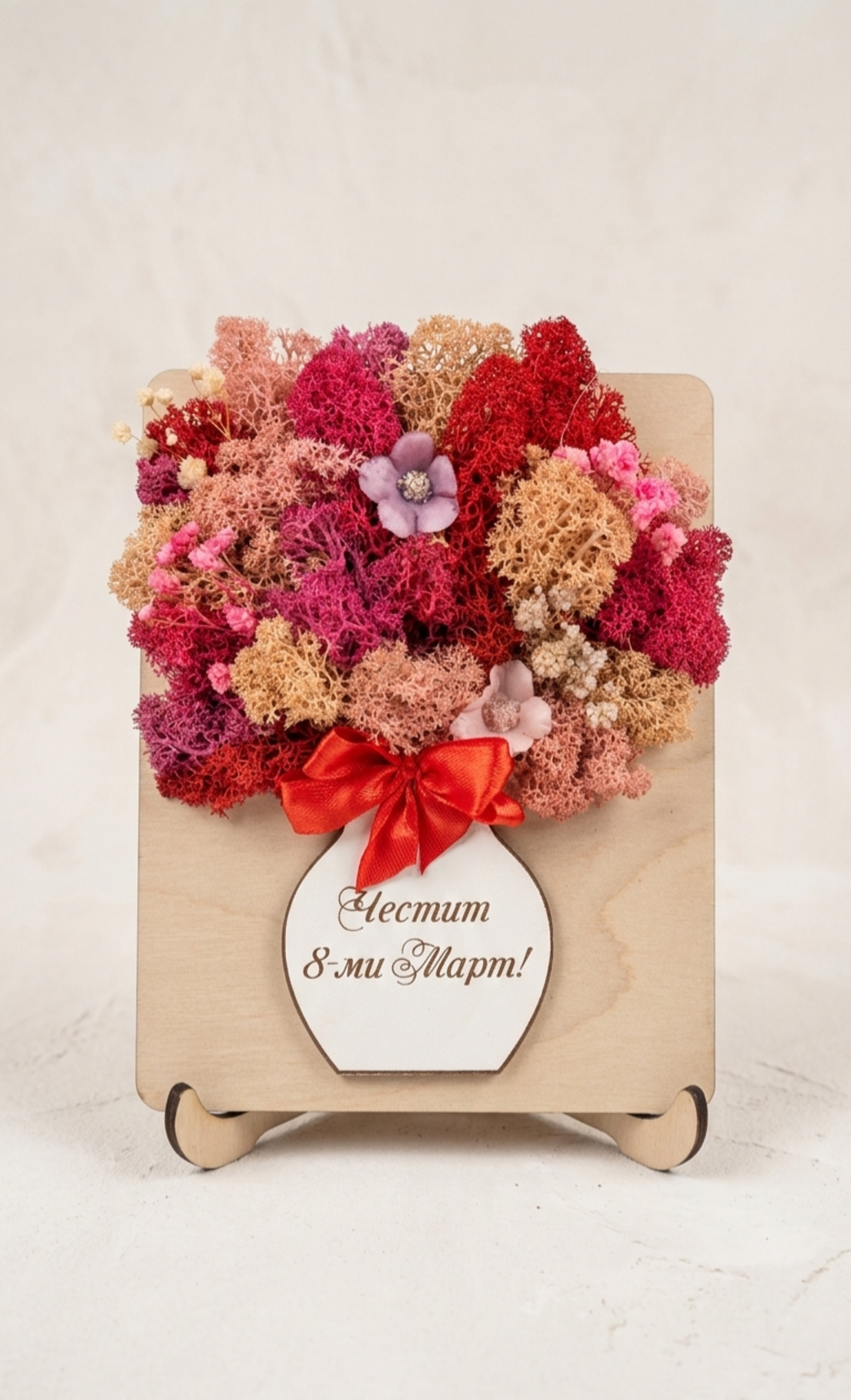 Декорация със скандинавски мъх,, Ваза