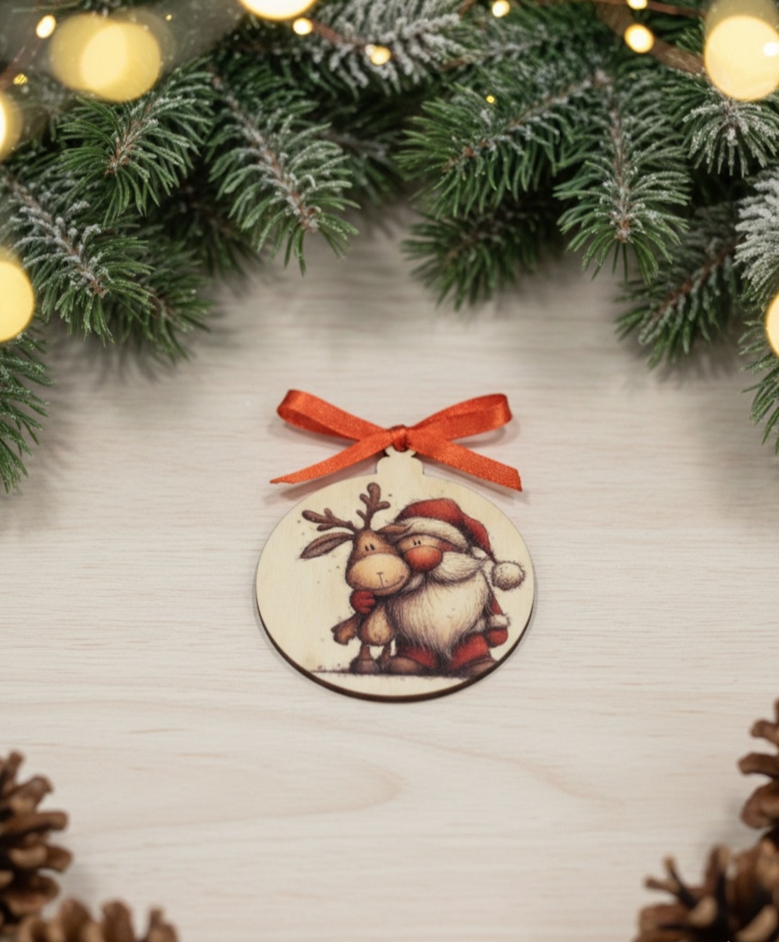 Играчка за елха с дядо Коледа