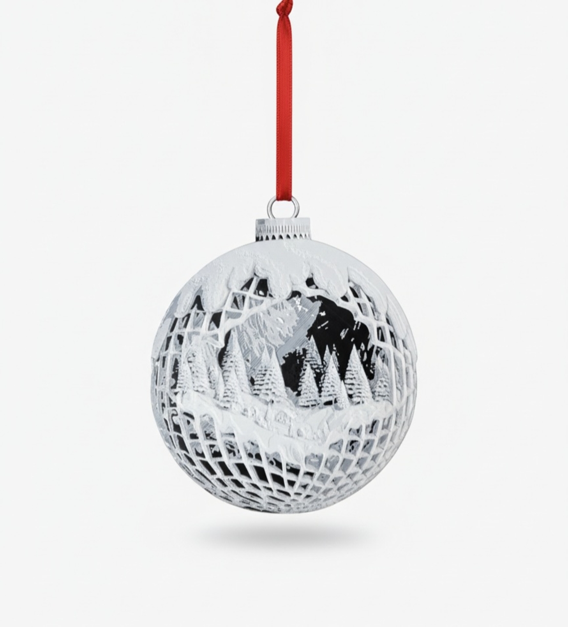 Коледна декорация,, Топка-зимен пейзаж 