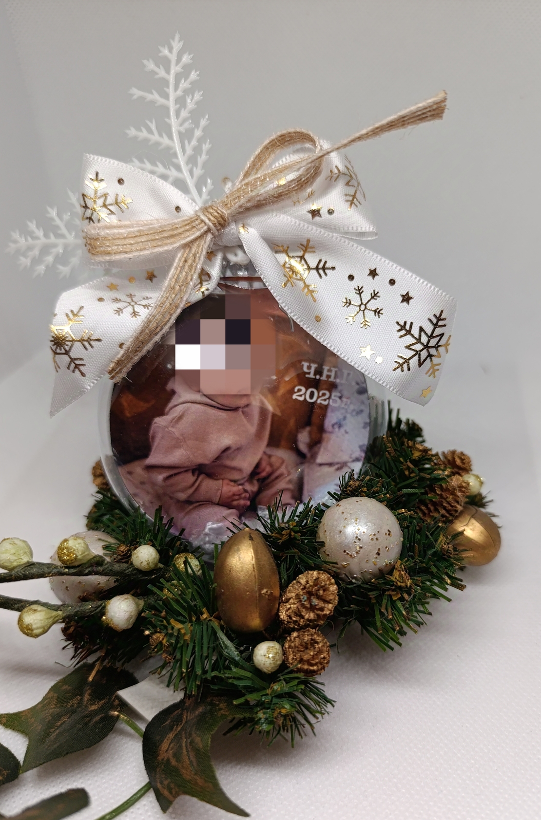 Коледни топки със снимка