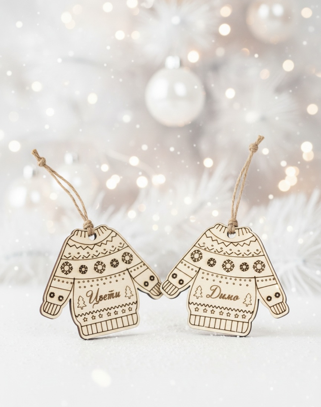 Коледен пуловер с име