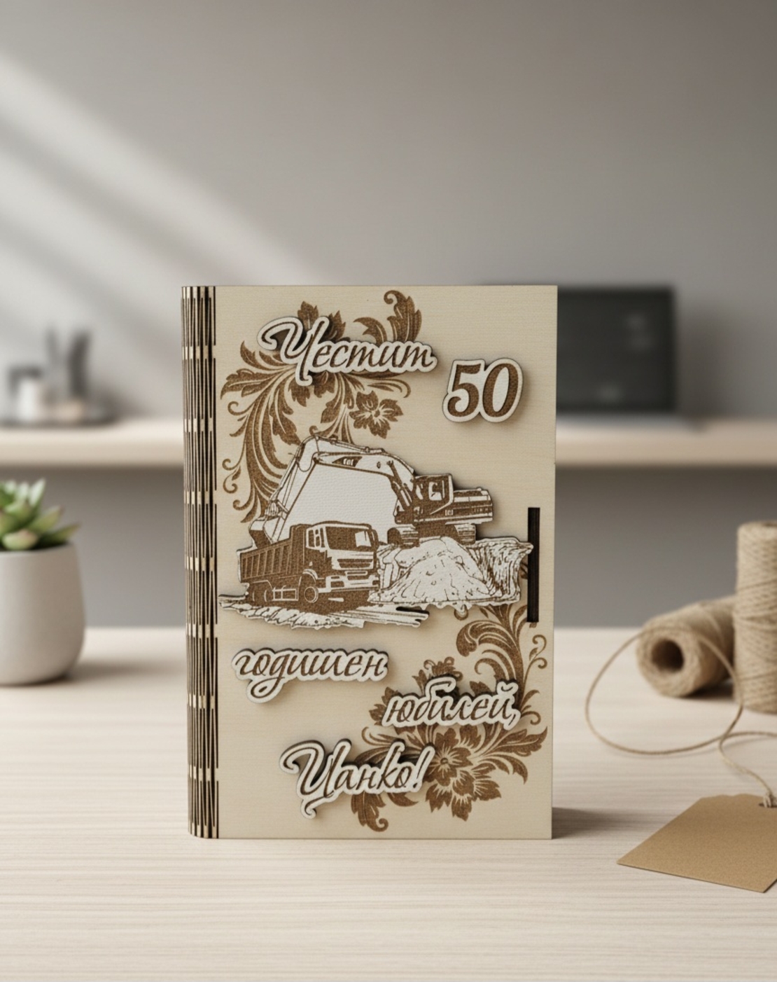 Картичка,, Самосвал и багер