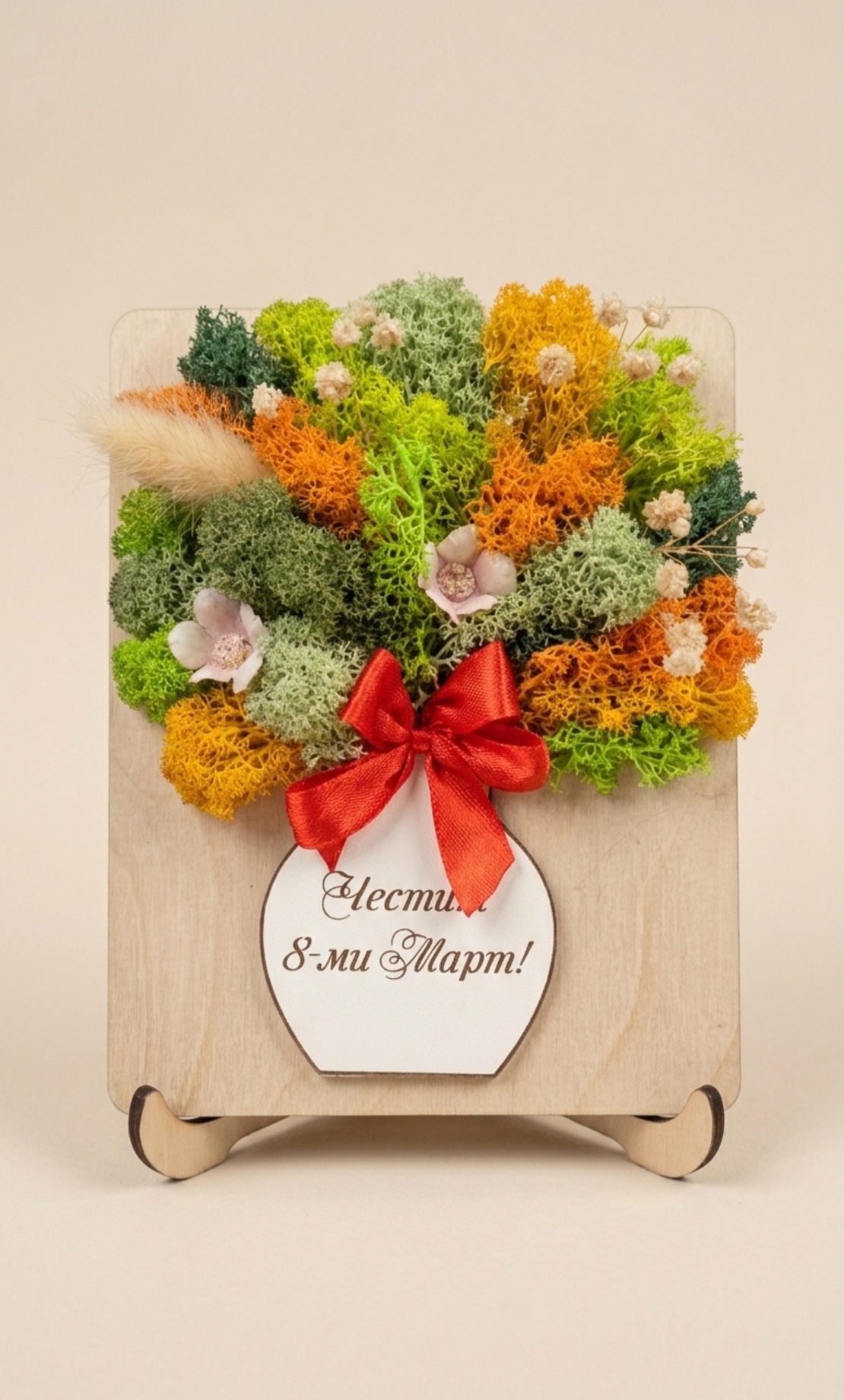 Декорация със скандинавски мъх,, Ваза