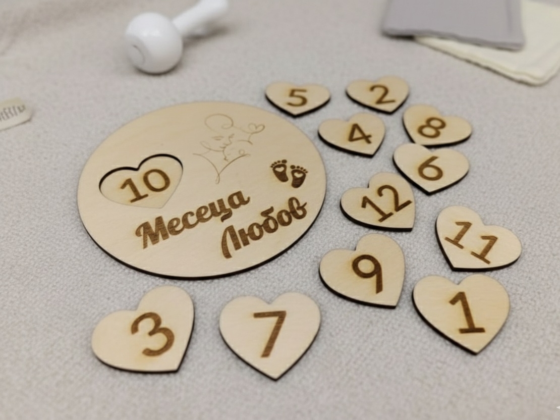 Дървено пано за месечинки