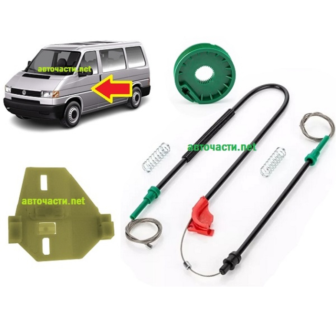 Стъклоповдигач ляв за VW Transporter T4