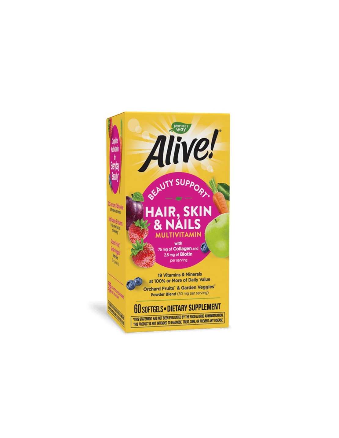 Мултивитамини за коса, кожа и нокти Алайв Alive! Hair, Skin & Nails Multivitamin 60 софтгел капсули