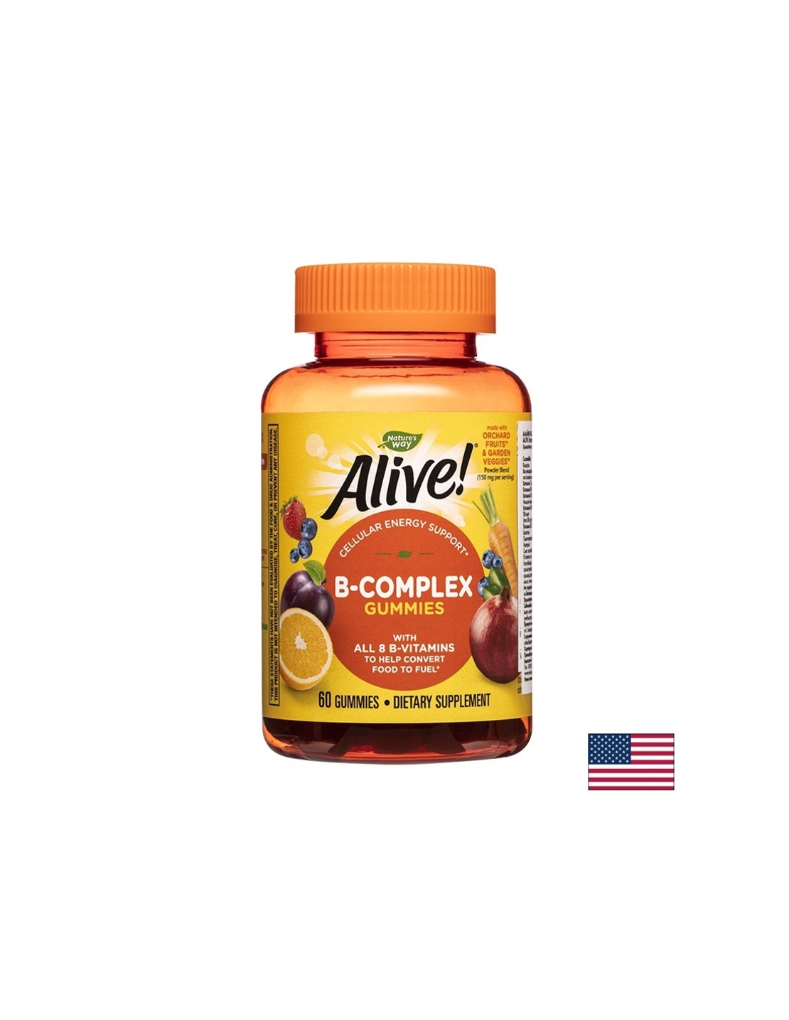 Витамини В-комплекс Алайв Alive! B-Complex Gummies 60 желирани таблетки