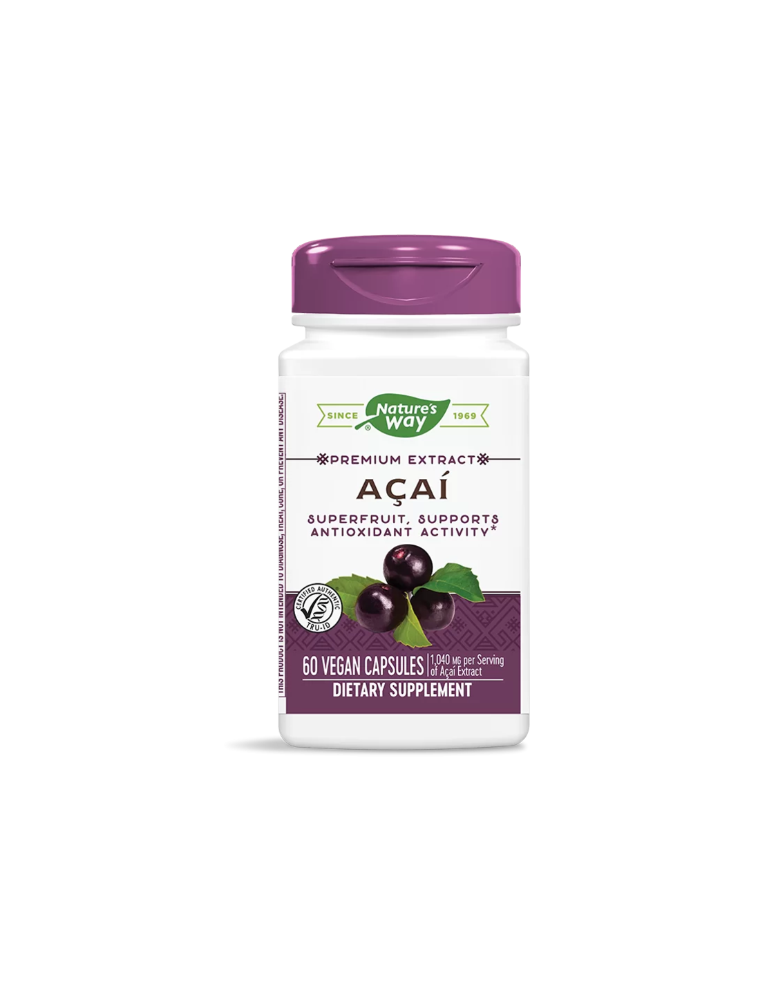 Акай (Асаѝ) - премиум екстракт Мощен антиоксидант 520 mg, 60 капсули