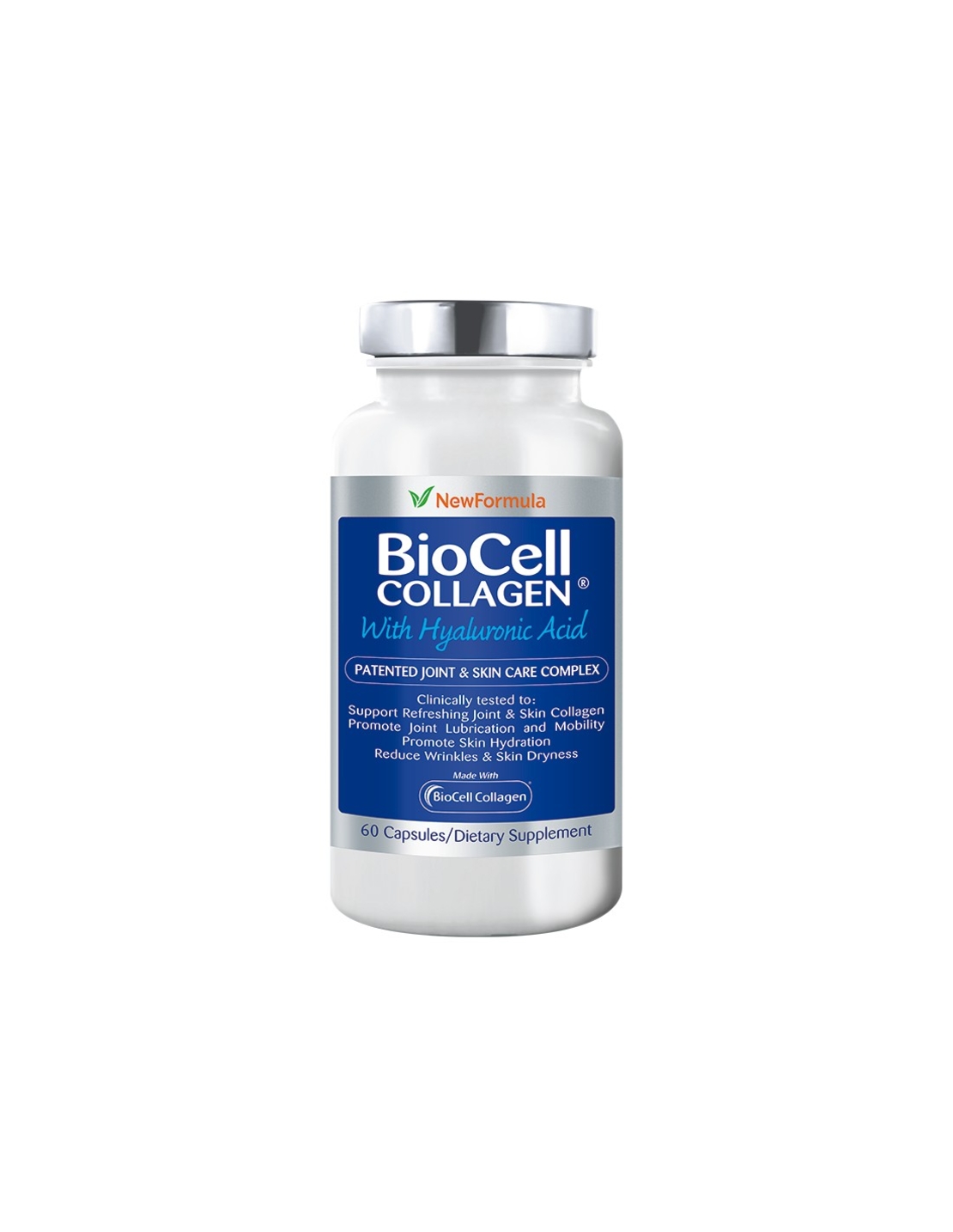 BioCell Collagen® with Hyaluronic Acid Биосел Колаген 500 mg x 60 капсули