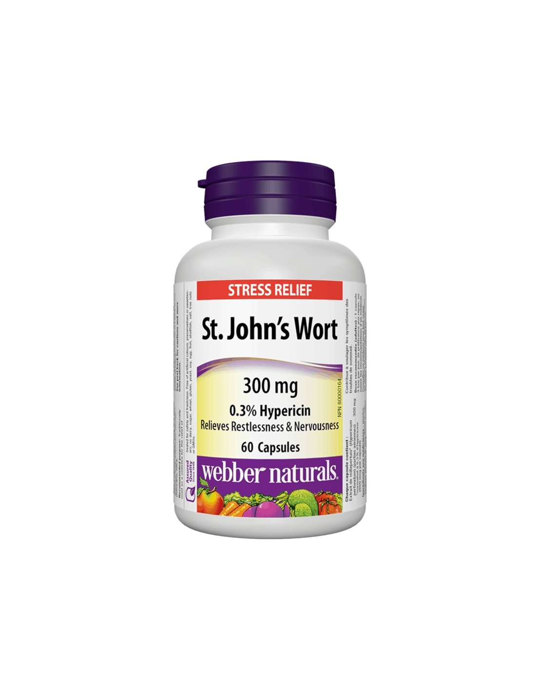 Webber Naturals Стрес и добро настроение Жълт кантарион (St. John’s Wort) 300 mg x 60 капсули