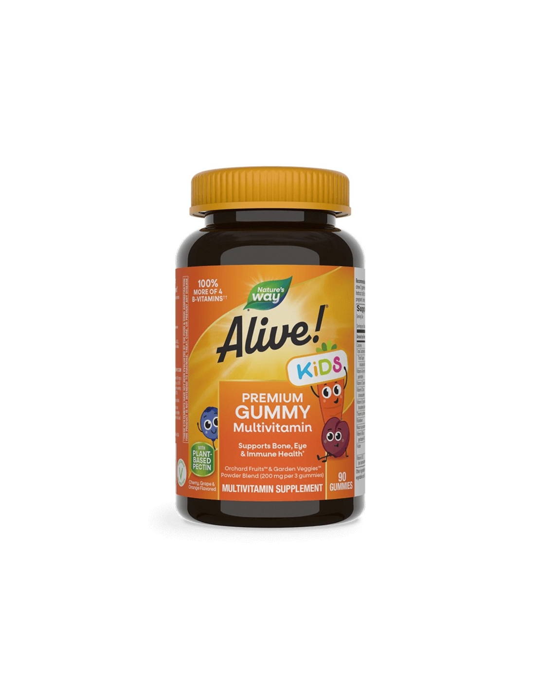 Премиум мултивитамини за деца Алайв - Alive! Kids Premium Multivitamin Gummy, 90 желирани таблетки