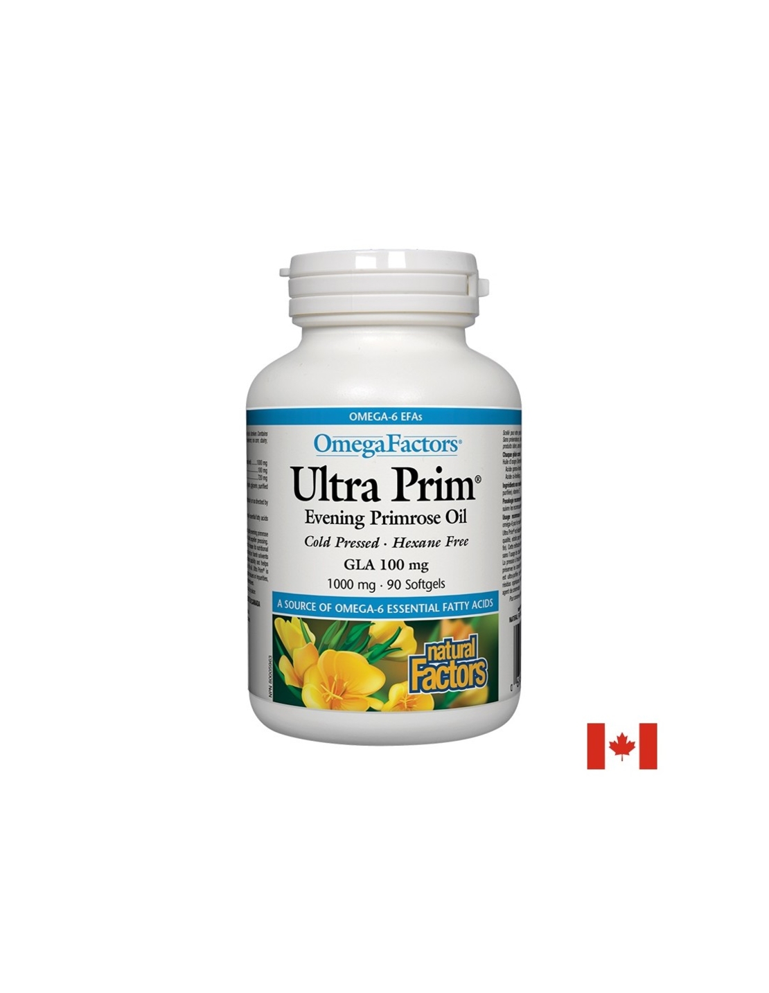 Вечерна иглика масло 100 mg GLA - Ultra Prim, 1000 mg х 90 софтгел капсули