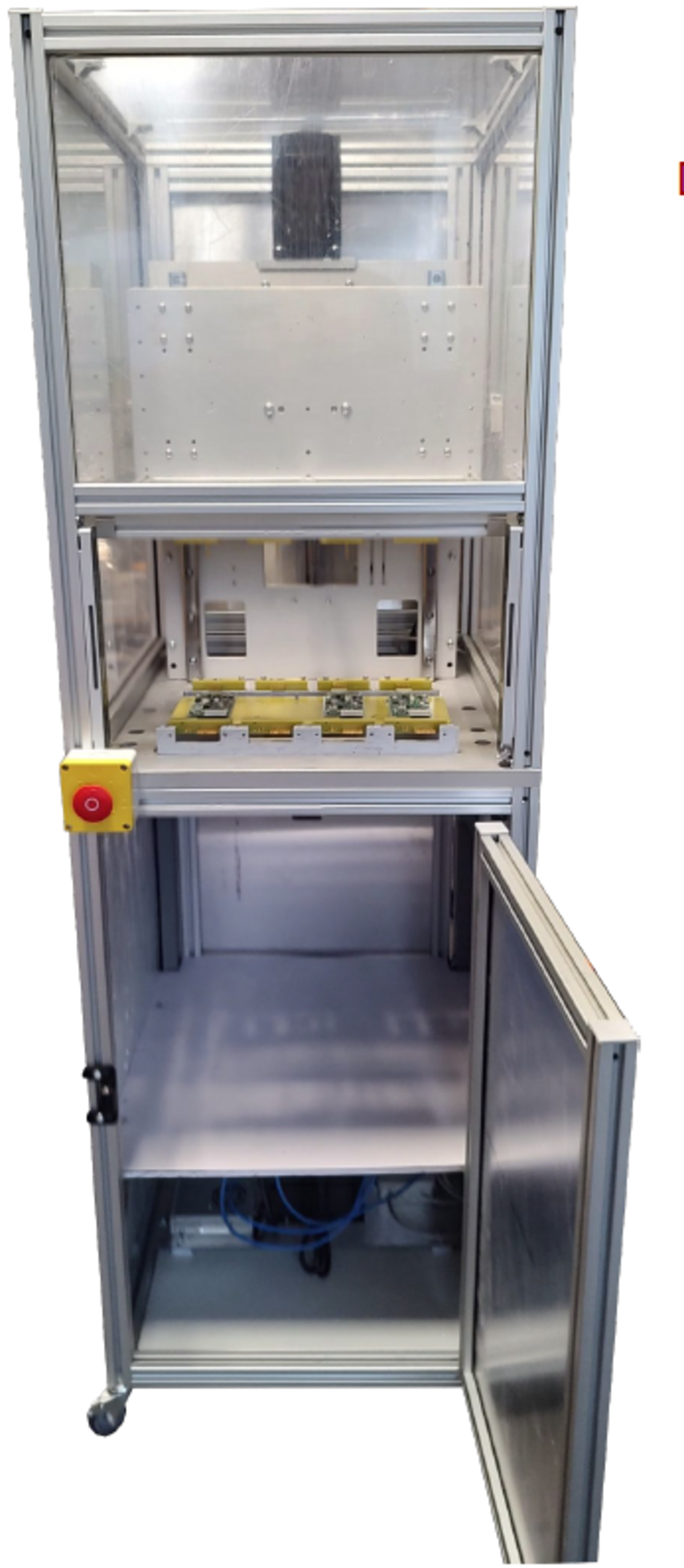 Cabinet for automated electronic PCBA tester