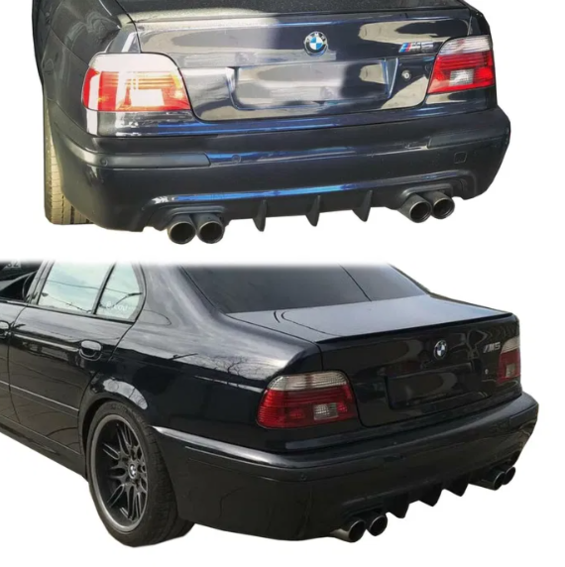 Двоен Оребрен Дифузьор за BMW E39