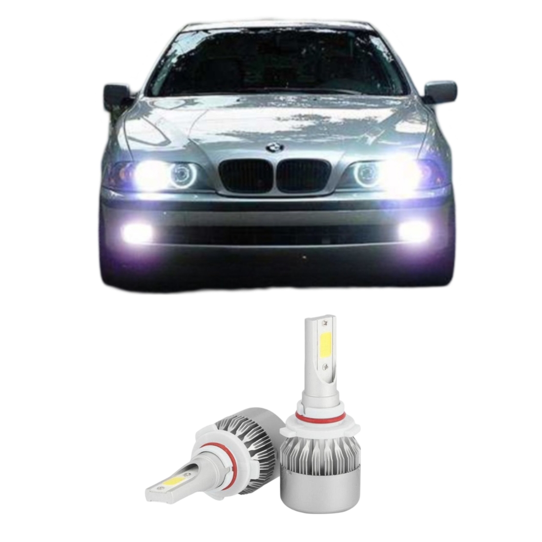 Бели крушки за халогените за BMW E39
